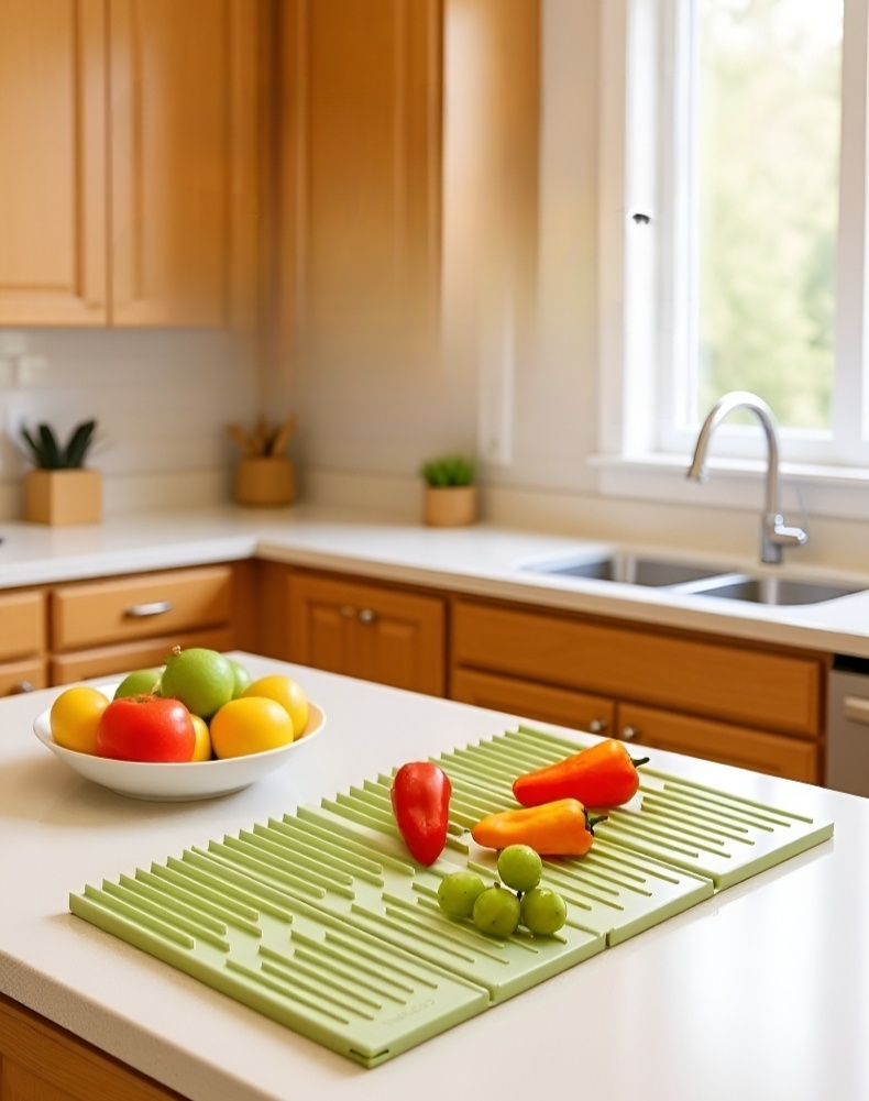 Silicone material draining heat insulation antiscald Placemats table mat Thickening Heatresistant Co