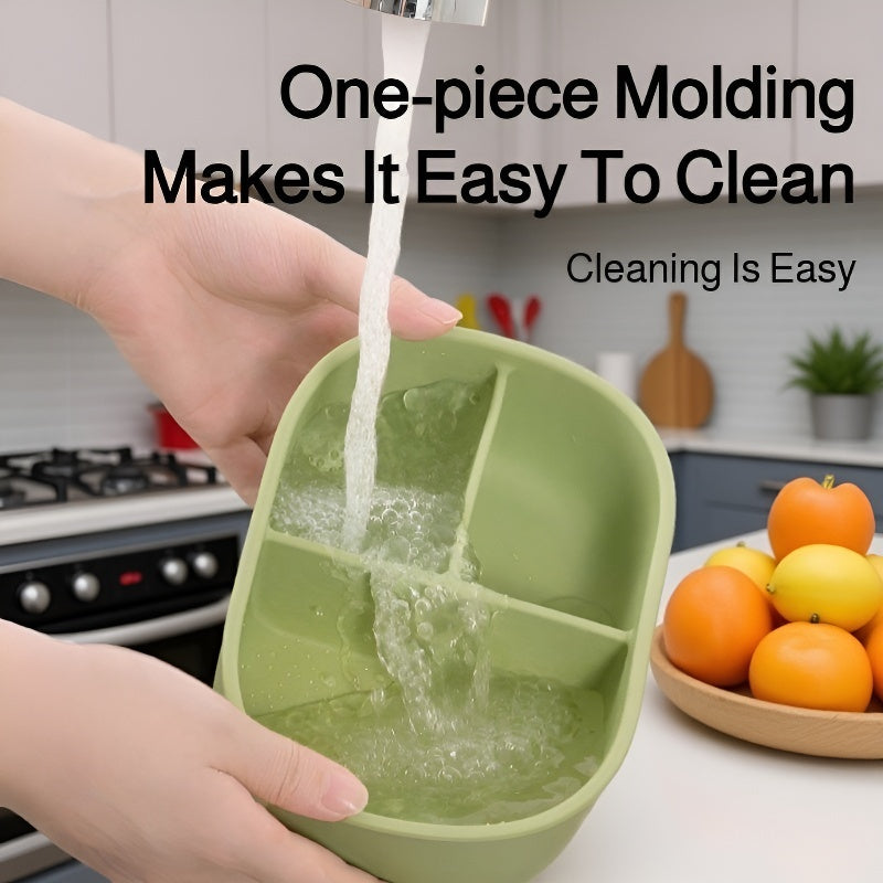 Foodgrade silicone lunch boxes compartmentalized microwaveheatable organizer