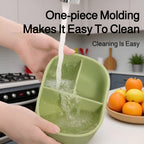 Foodgrade silicone lunch boxes compartmentalized microwaveheatable organizer