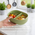 Foodgrade silicone lunch boxes compartmentalized microwaveheatable organizer